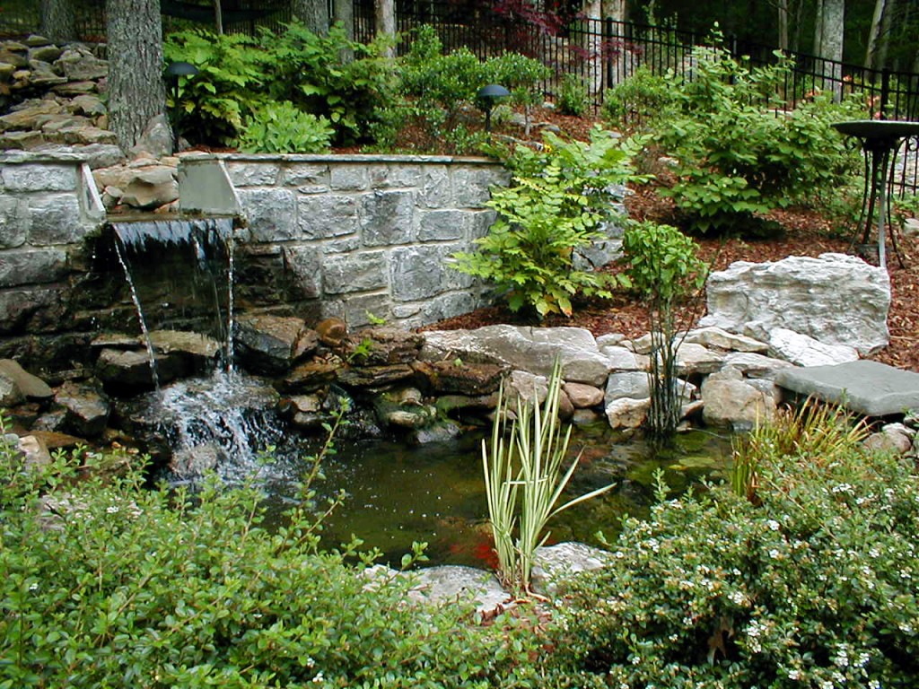 Water feature and landscape installation